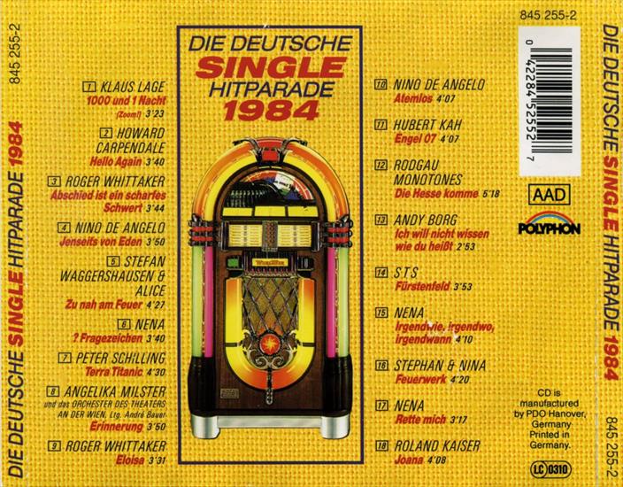 1990 - VA - Die Deutsche Single Hitparade 1984 - Back.bmp